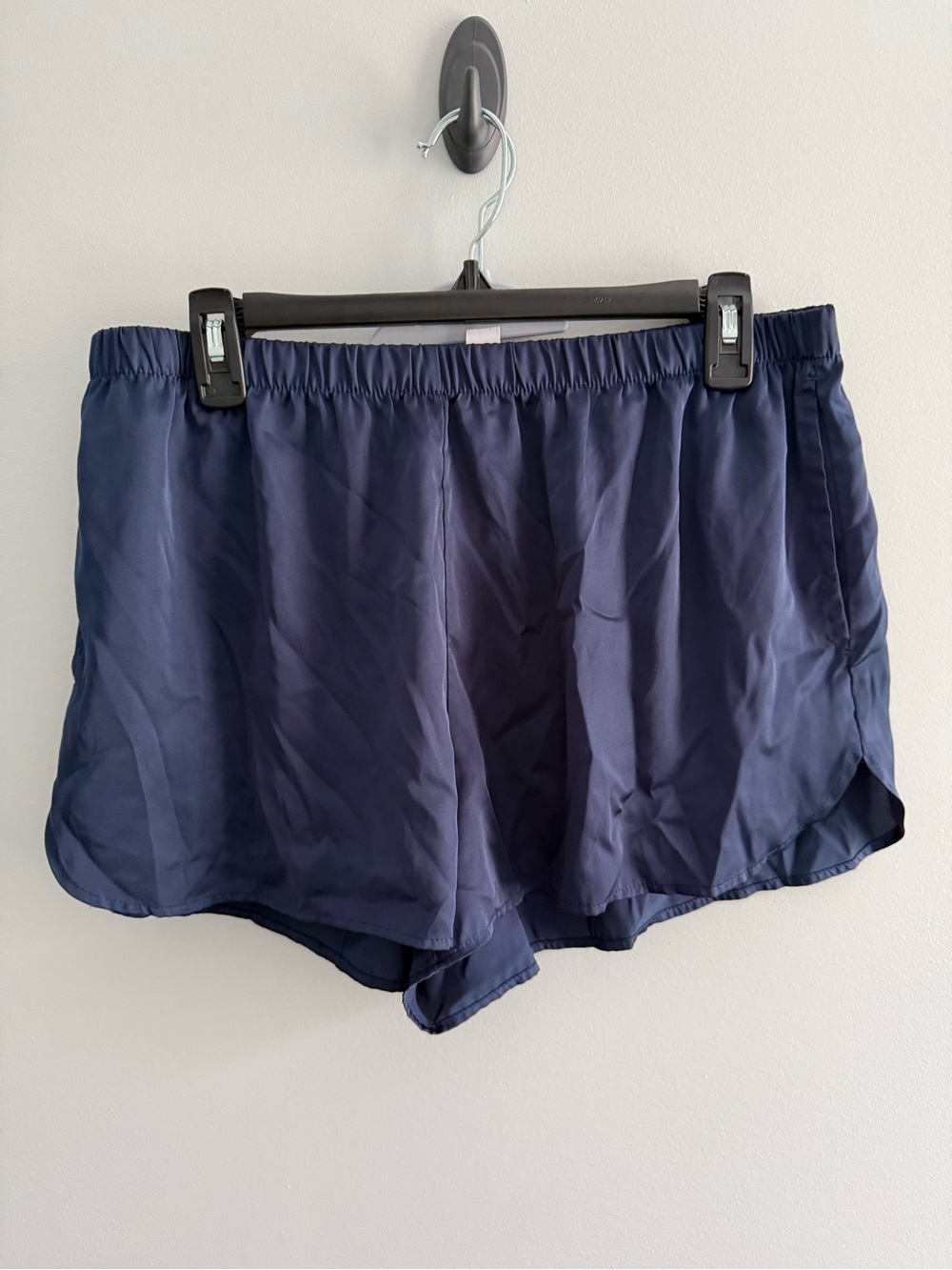 Auden Navy Blue Silky Pajama Lounge Shorts